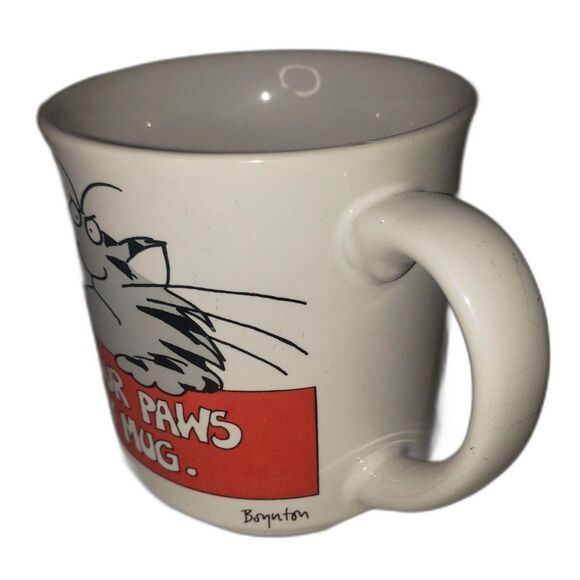 Vintage Boynton Cat Mug Keep Your Paws Off My Mug Japan Ceramic Coffee Cup Gift - Picture 3 of 6